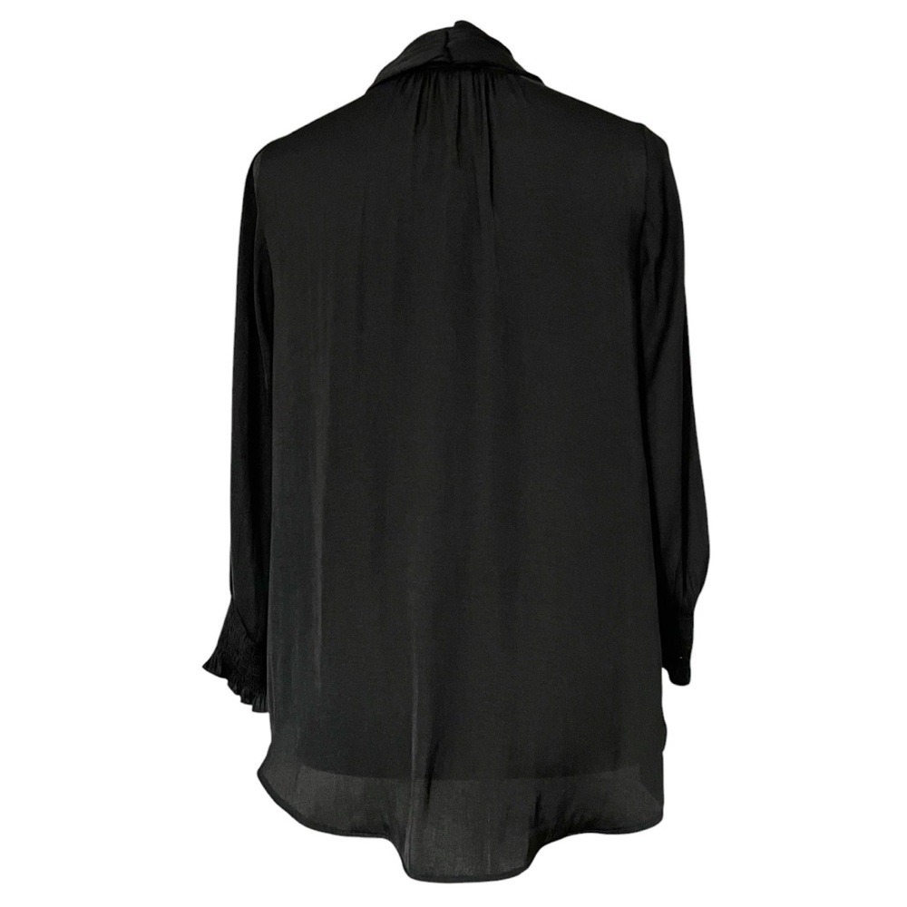 Current Air‎ Twist Front Long Sleeve Top in Black - Picture 3 of 11